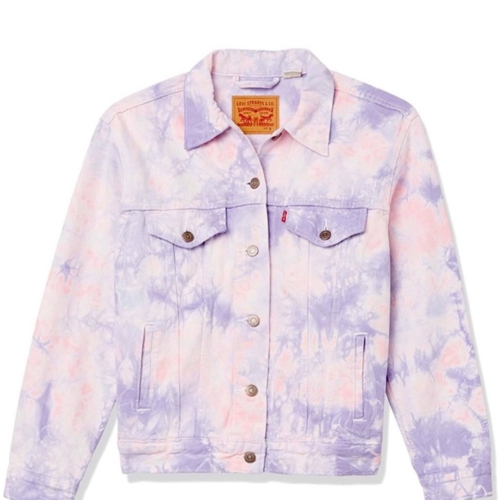 Levi’s original Tucker tie dye Jean jacket, pink/purple sz M